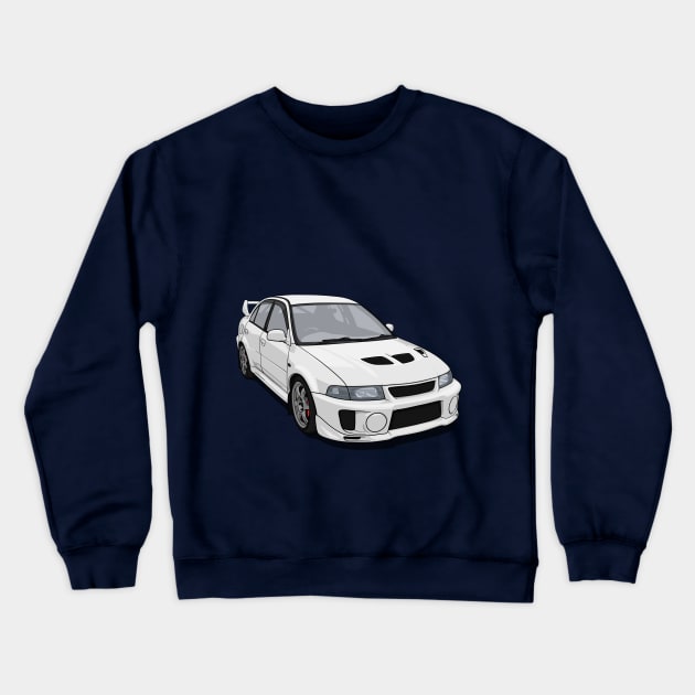 Evo 5 white Crewneck Sweatshirt by ArtyMotive